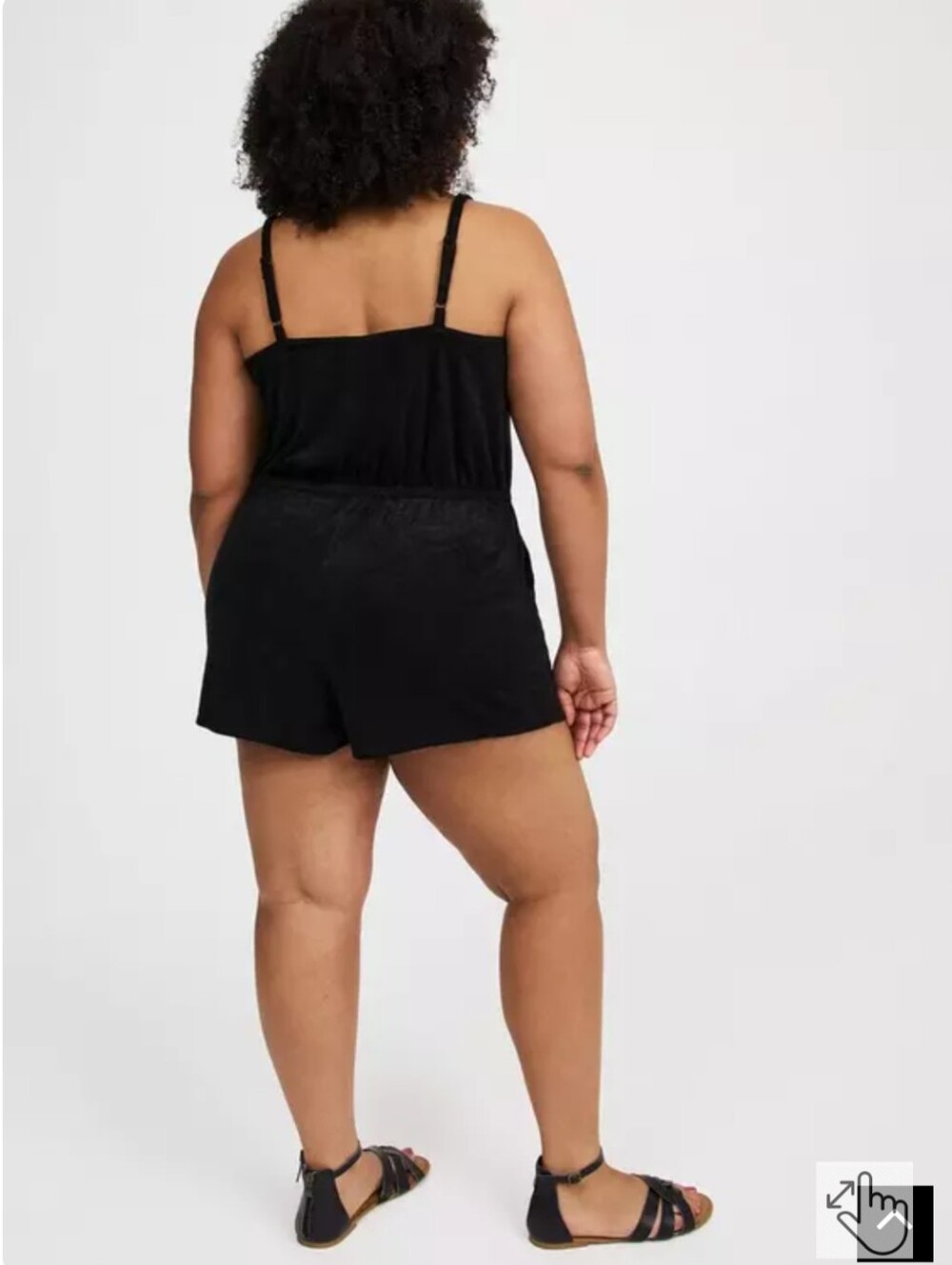 Nwt TORRID Black 🖤 Terry Romper Sleeveless Pocket Jumpsuit Super Soft Size 2X - Picture 3 of 12